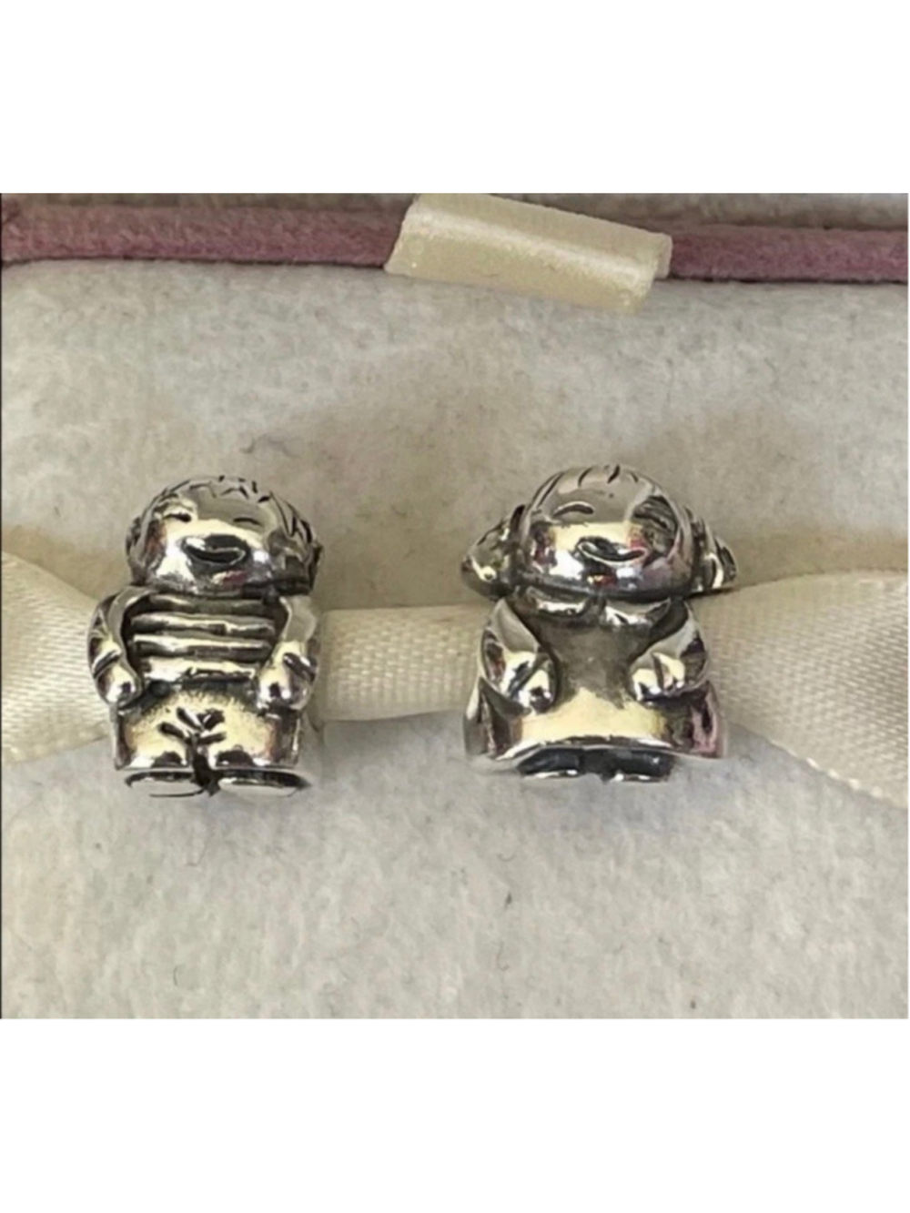 Authentic Pandora Sterling Silver 925 Boy and Girl Set Charm